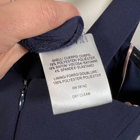 Gal Meets Glam Nicole Jumpsuit Size 4 Navy Blue Cropped Wide Leg Square Neckline - Picture 13 of 13